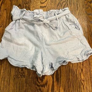 blue paper bag shorts